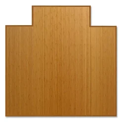 Anji Mountain Bamboo Tri-Fold Plush Chair Mat, 47" x 51", 1/2" Thick, Natural