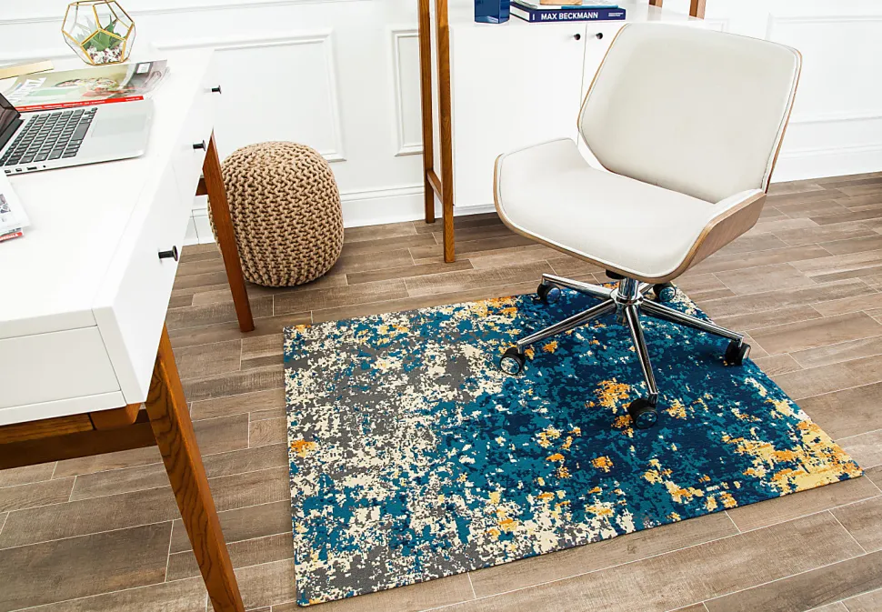 Anji Mountain Bilbao Rug’d Chair Mat, 1/2"H x 40”W x 54”D, Multicolor
