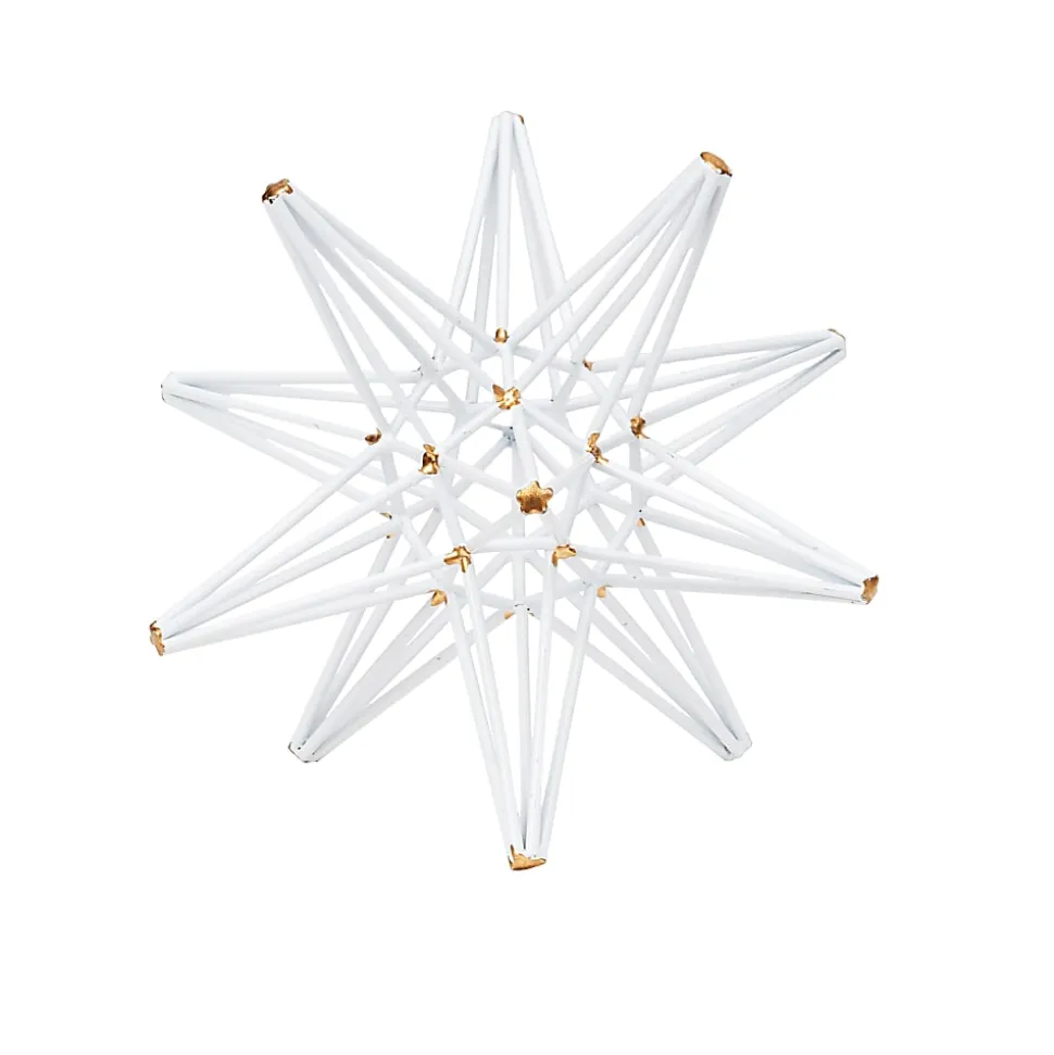 Anji Mountain Decorative Small Star, 4"H x 4"W x 4”D, White
