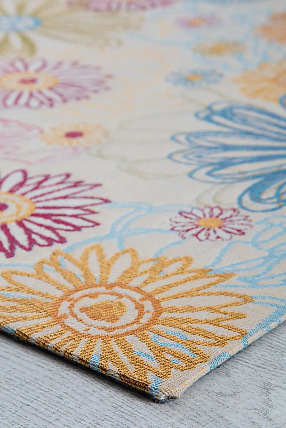 Anji Mountain Keukenhof Rug’d Chair Mat, 1/4"H x 36”W x 48”D, Multicolor