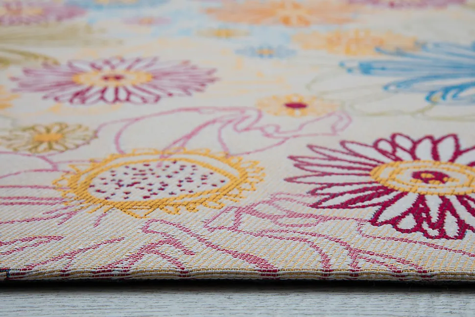 Anji Mountain Keukenhof Rug’d Chair Mat, 1/4"H x 36”W x 48”D, Multicolor
