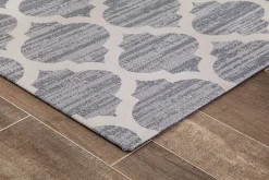 Anji Mountain Mitte Rug’d Chair Mat, 1/4"H x 36”W x 48”D, Gray/Beige