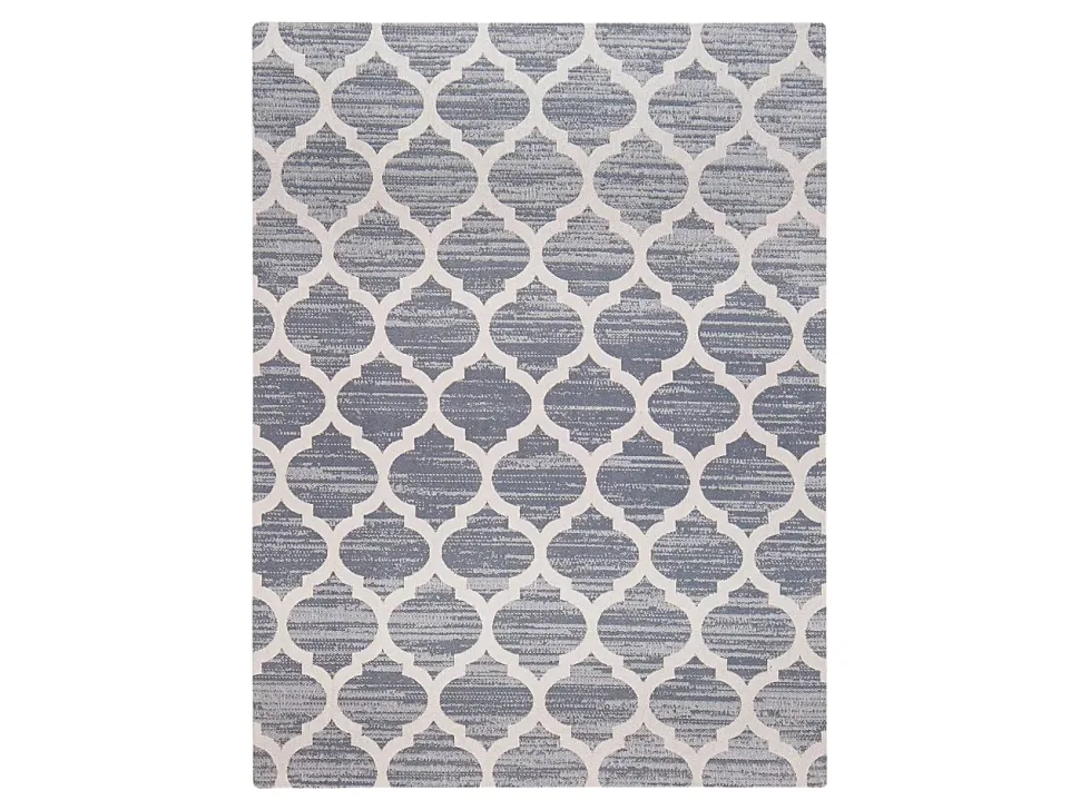Anji Mountain Mitte Rug’d Chair Mat, 1/4"H x 36”W x 48”D, Gray/Beige