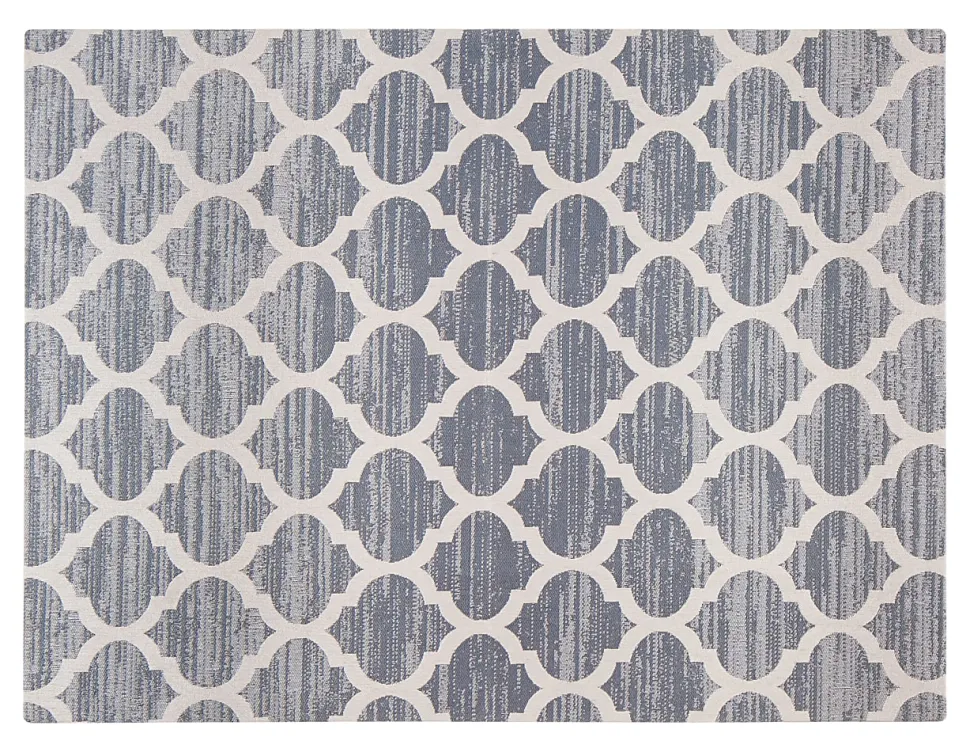 Anji Mountain Mitte Rug’d Chair Mat, 1/4"H x 36”W x 48”D, Gray/Beige