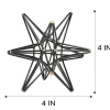 Anji Mountain Small Star, 4"H x 4"W x 4”D, Black
