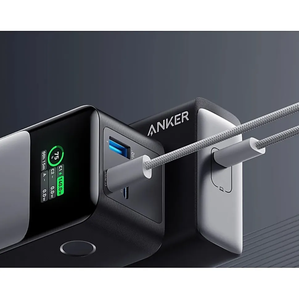 ANKER 737 Power Bank (PowerCore 24K) - For MacBook Pro, Universal, USB Type A Device, USB Type C Device, MacBook Air, iPhone 13, Smartphone, iPad Pro