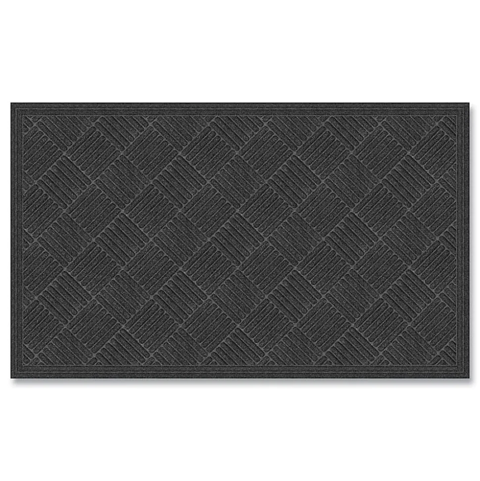 Apache Mills® Ecomat Crosshatch Entry Mat, 36 x 60, Charcoal