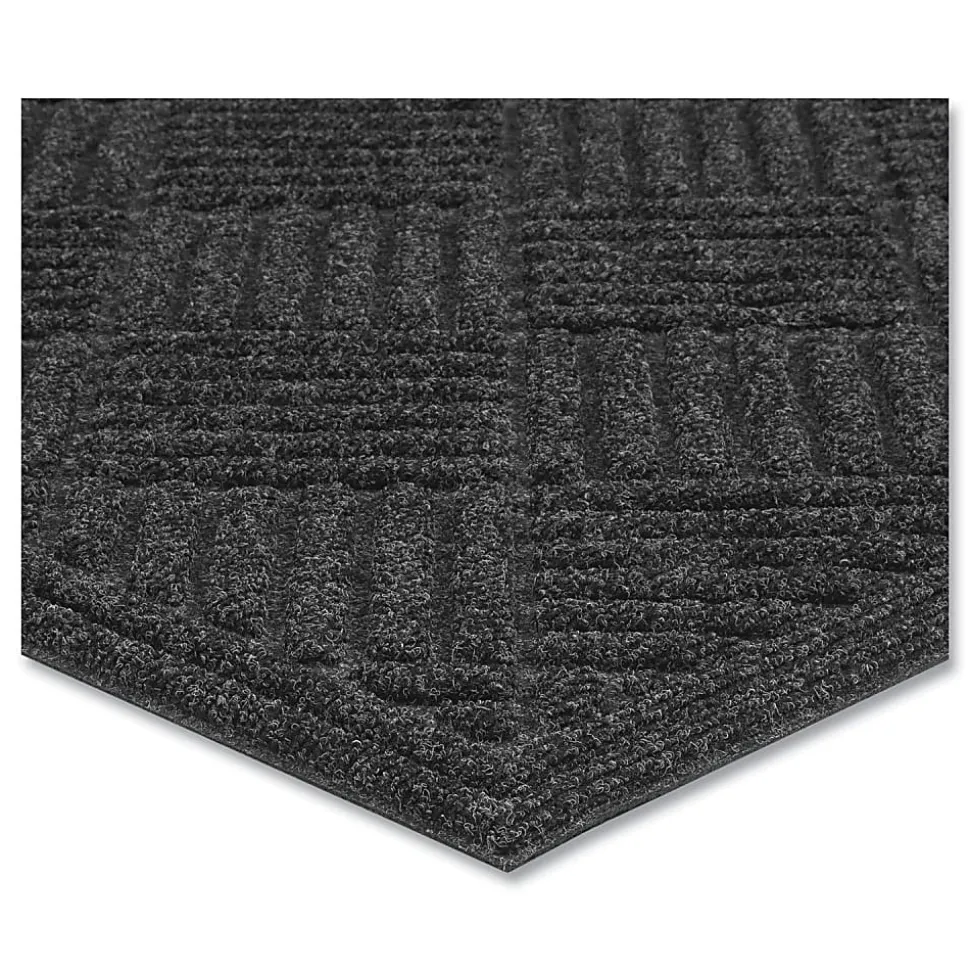 Apache Mills® Ecomat Crosshatch Entry Mat, 36 x 60, Charcoal