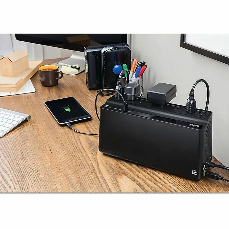 APC Back-UPS BE600M1 Battery Backup, 7 Outlet, 600VA/330W