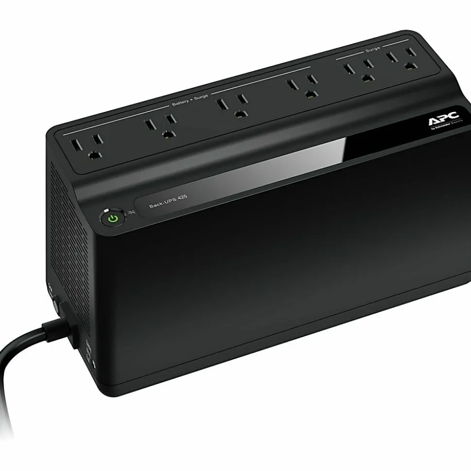 APC Back-UPS BE425M Battery Backup, 6 Outlet, 425VA/255W