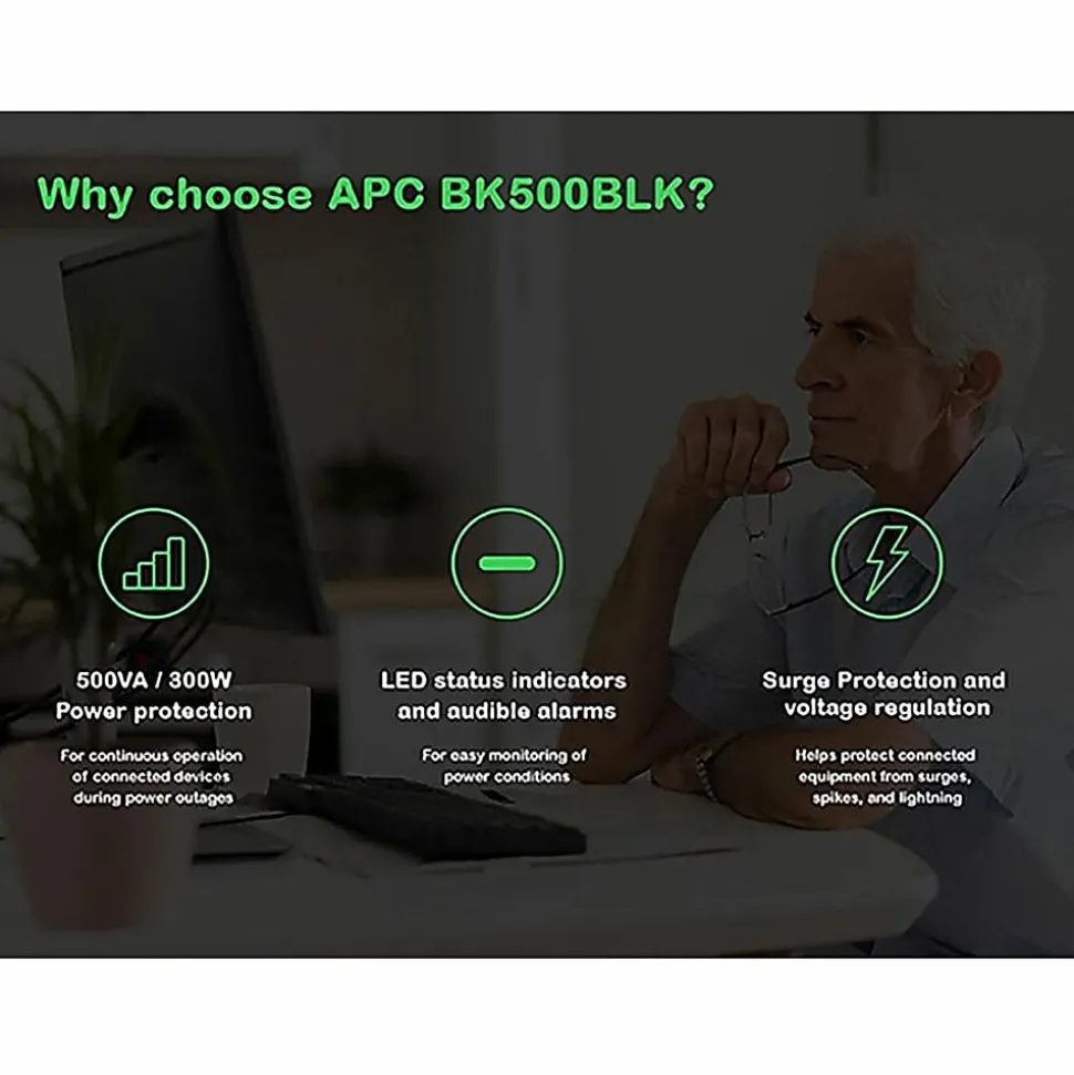 APC Back-UPS CS 500VA Tower UPS