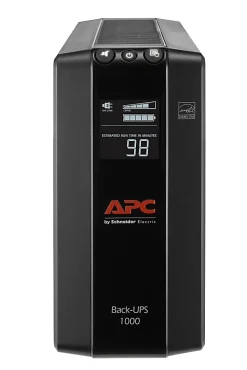 APC® Back-UPS® Pro BX Compact Tower Uninterruptible Power Supply, 8 Outlets, 1,000VA/600 Watts, BX1000M