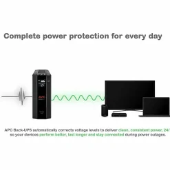 APC® Back-UPS® Pro BX Compact Tower Uninterruptible Power Supply, 10 Outlets, 1,350VA/810 Watts, BX1350M