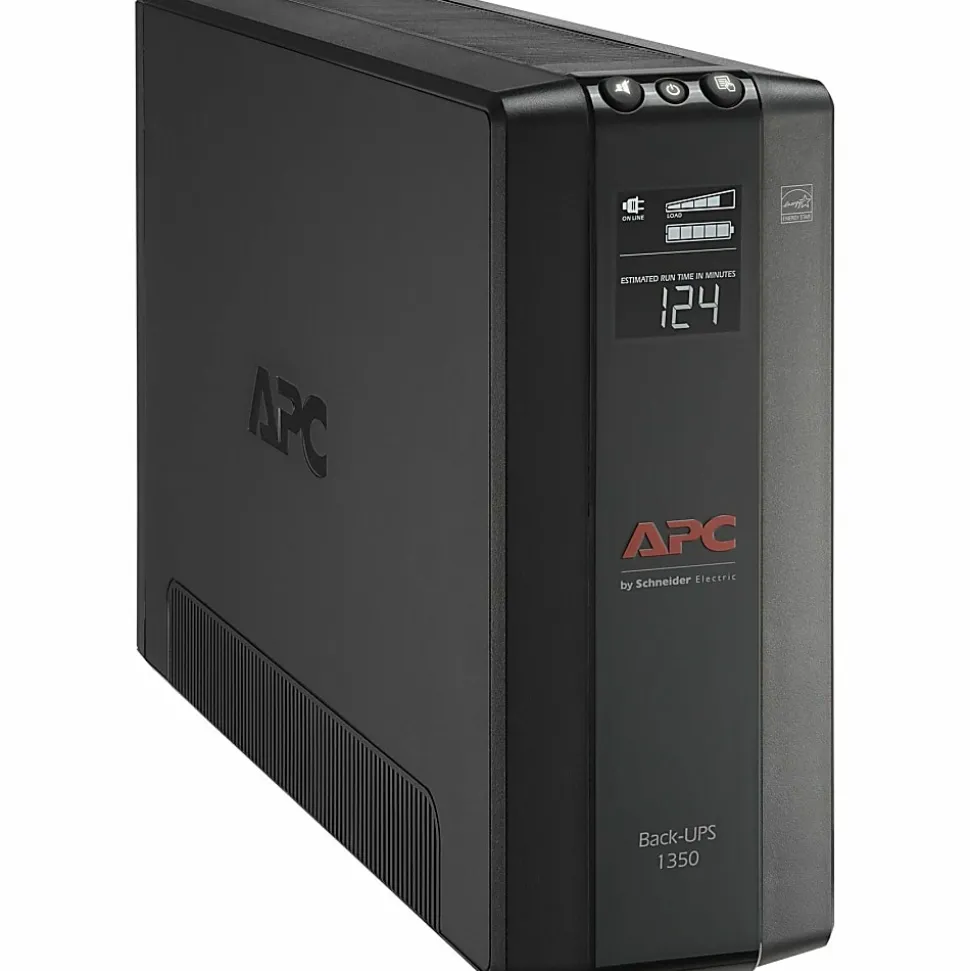 APC® Back-UPS® Pro BX Compact Tower Uninterruptible Power Supply, 10 Outlets, 1,350VA/810 Watts, BX1350M