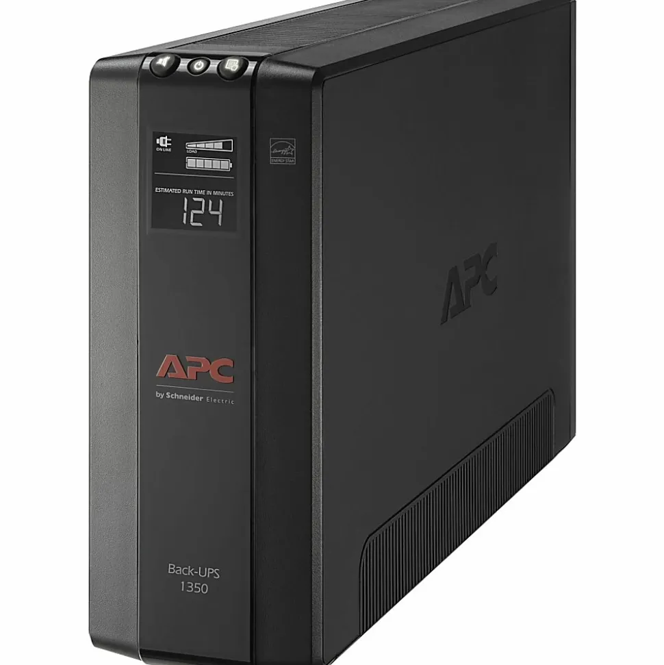 APC® Back-UPS® Pro BX Compact Tower Uninterruptible Power Supply, 10 Outlets, 1,350VA/810 Watts, BX1350M