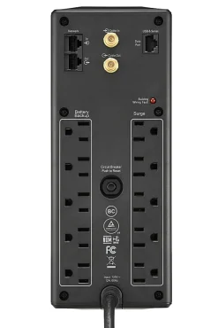 APC® Back-UPS® Pro BX Compact Tower Uninterruptible Power Supply, 10 Outlets, 1,500VA/900 Watts, BX1500M