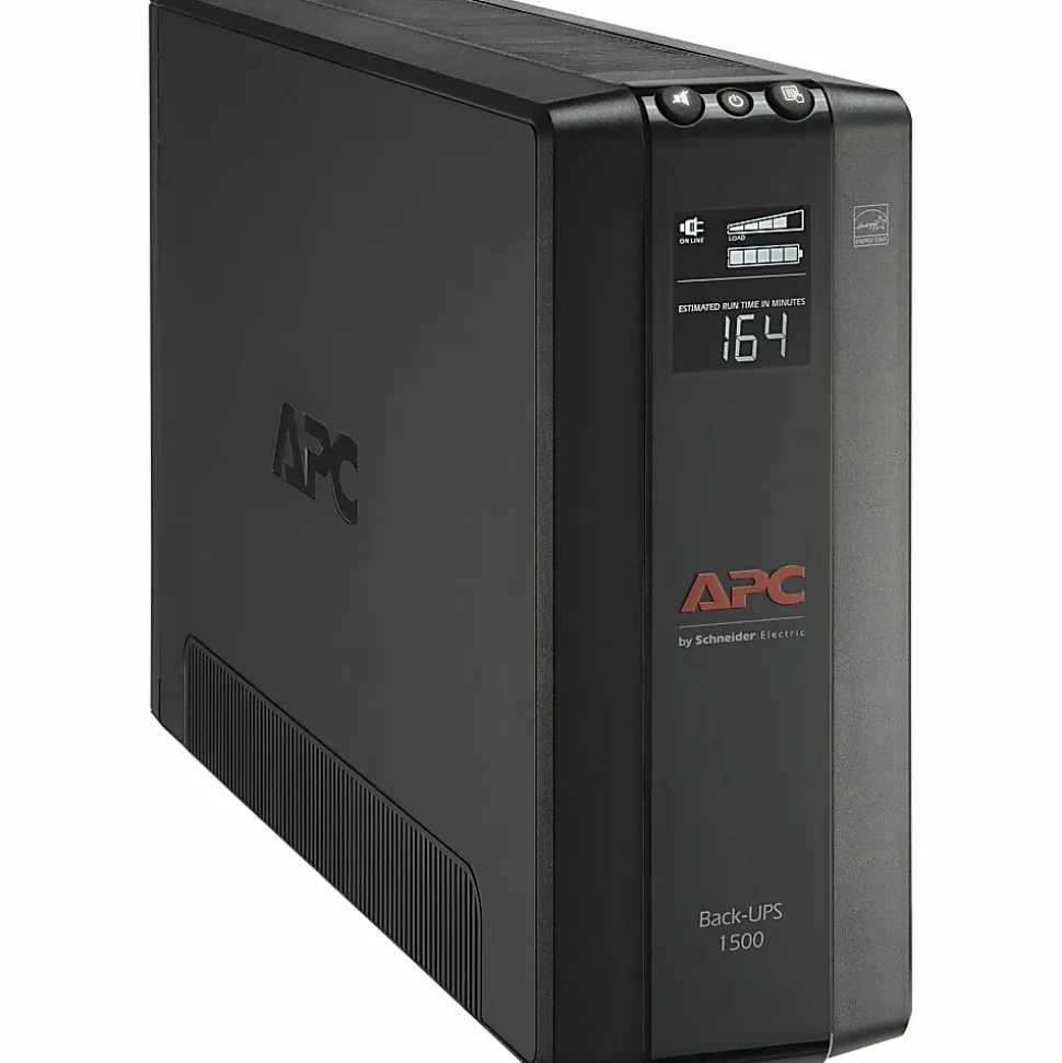 APC® Back-UPS® Pro BX Compact Tower Uninterruptible Power Supply, 10 Outlets, 1,500VA/900 Watts, BX1500M