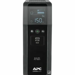 APC® Back-UPS Pro 10-Outlet/2-USB 1,500-Volt-Ampere Battery Back-Up And Surge Protector, Black, APNBR1500MS2