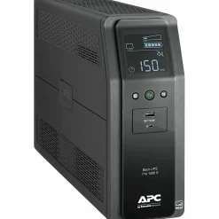 APC® Back-UPS Pro 10-Outlet/2-USB 1,500-Volt-Ampere Battery Back-Up And Surge Protector, Black, APNBR1500MS2