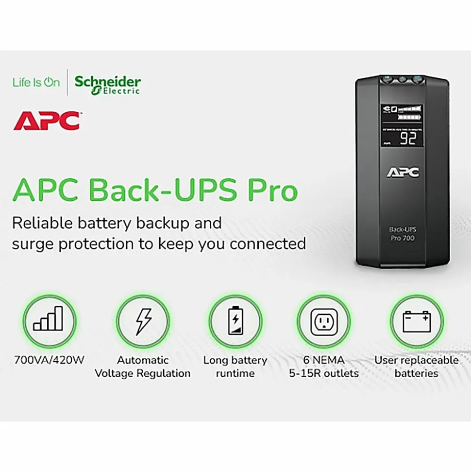 APC® Back-UPS® RS LCD 700 Master Control
