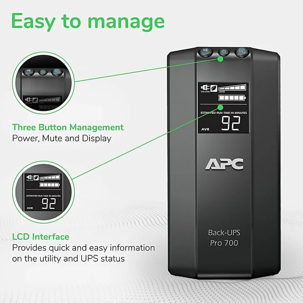 APC® Back-UPS® RS LCD 700 Master Control