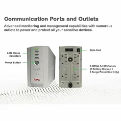 APC® Back-UPS, Small Office, 22-Minute Backup, 500VA/300 Watt