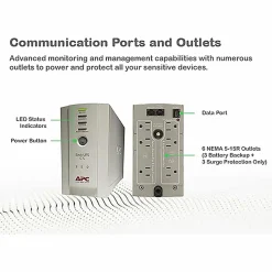 APC® Back-UPS, Small Office, 16-Minute Backup, 350VA/210 Watt