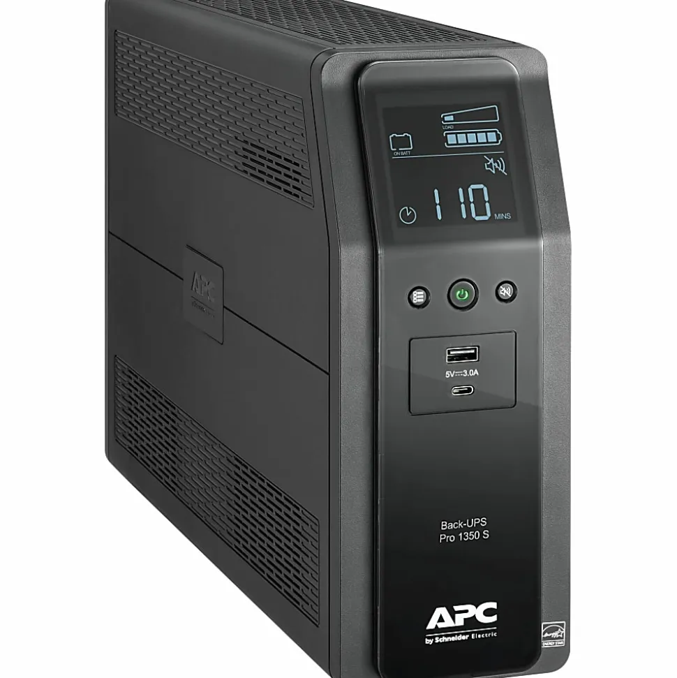 APC BR1350MS Back-UPS Pro 10-Outlet UPS, 1,350VA/810 Watts