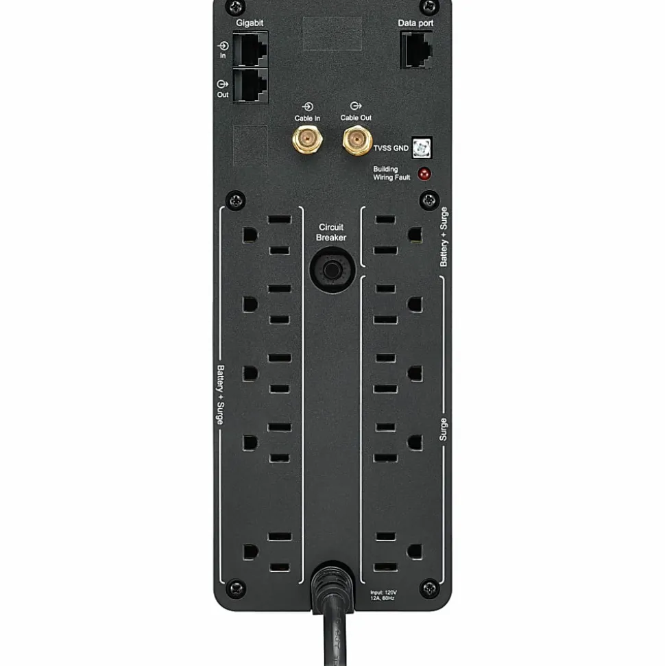 APC BR1000MS Back-UPS Pro 10-Outlet UPS, 1,000VA/600 Watts