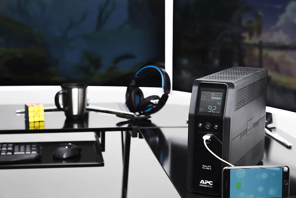 APC BR1000MS Back-UPS Pro 10-Outlet UPS, 1,000VA/600 Watts