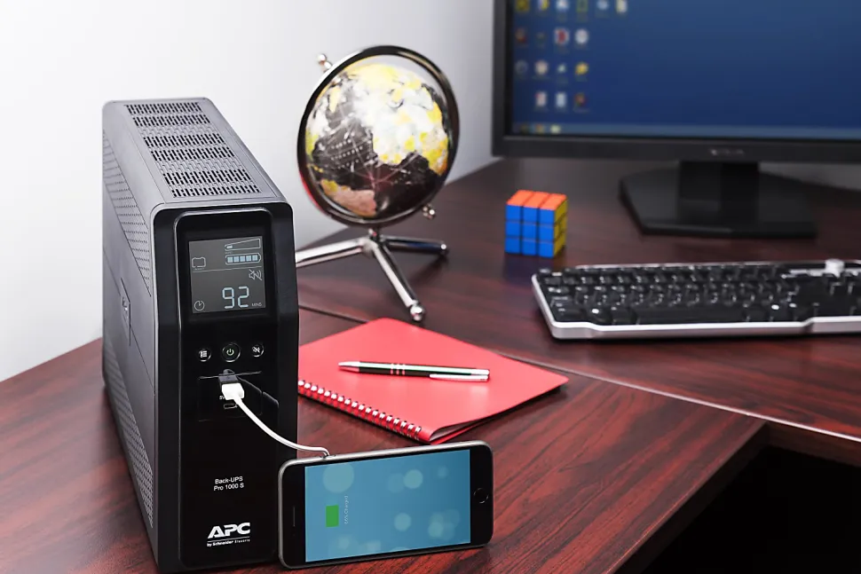APC BR1000MS Back-UPS Pro 10-Outlet UPS, 1,000VA/600 Watts