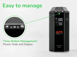 APC 8-Outlet Uninterruptible Power Supply, Black, BN1050M
