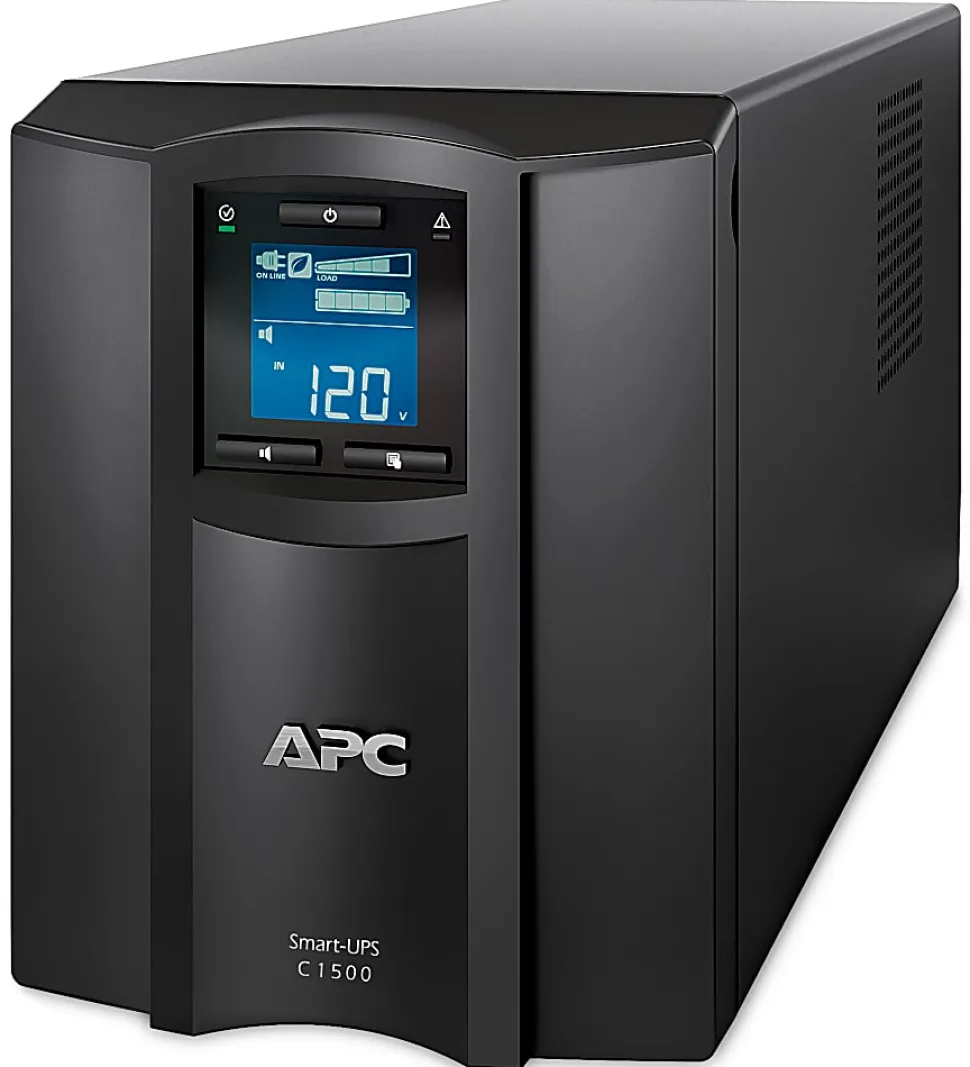 APC® Smart-UPS C 8-Outlet Tower With SmartConnect, 1,500VA/900 Watts, SMC1500C