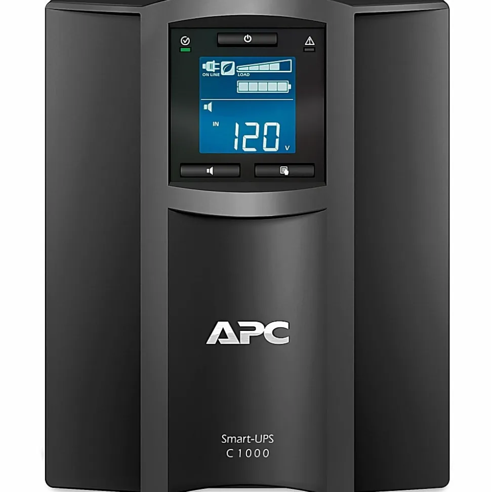APC® Smart-UPS C 8-Outlet Tower With SmartConnect, 1,000VA/600 Watts, SMC1000C