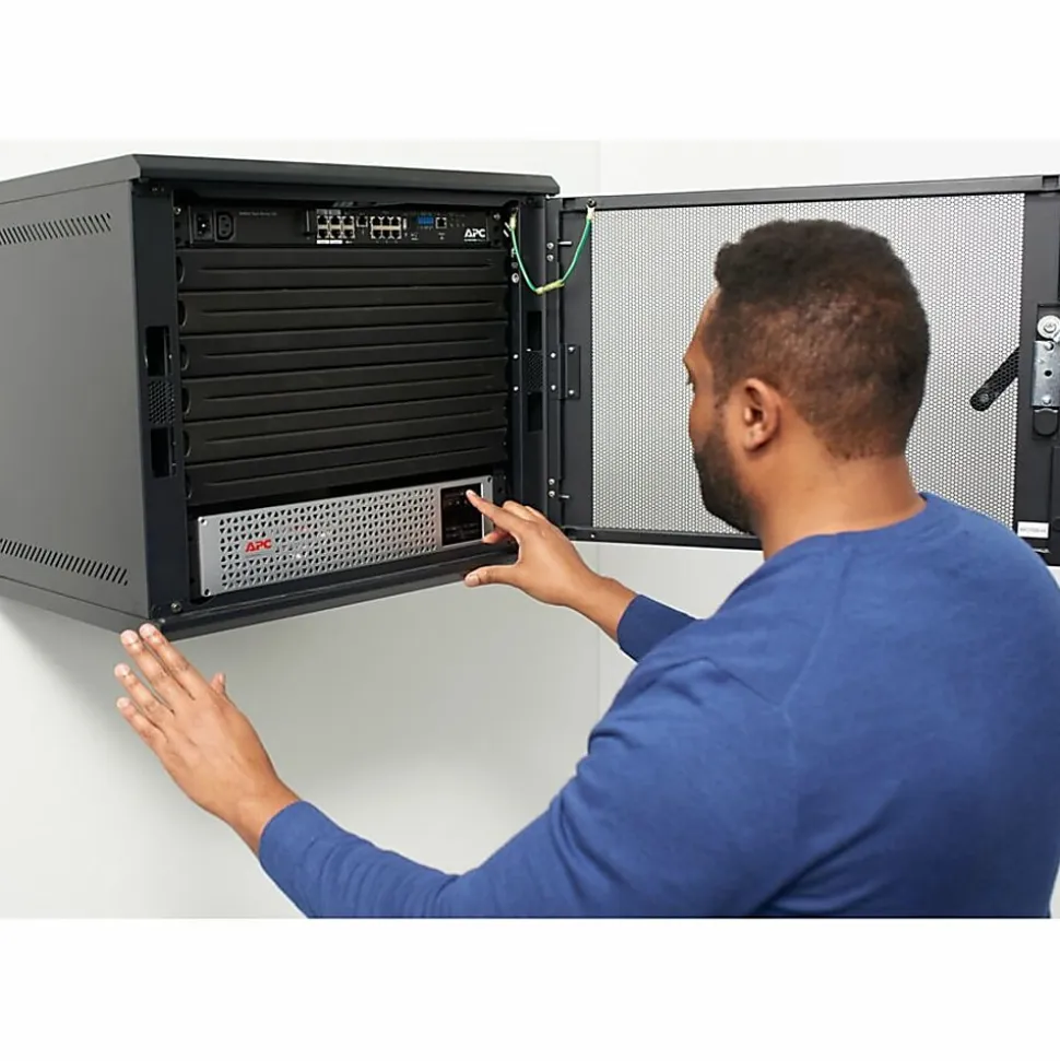 APC Smart-UPS, Line Interactive, 1000VA, Lithium-ion, Rack/Tower, 2U, 120V, 6x NEMA 5-15R outlets, SmartConnect Port+SmartSlot, Short Depth, AVR, LCD