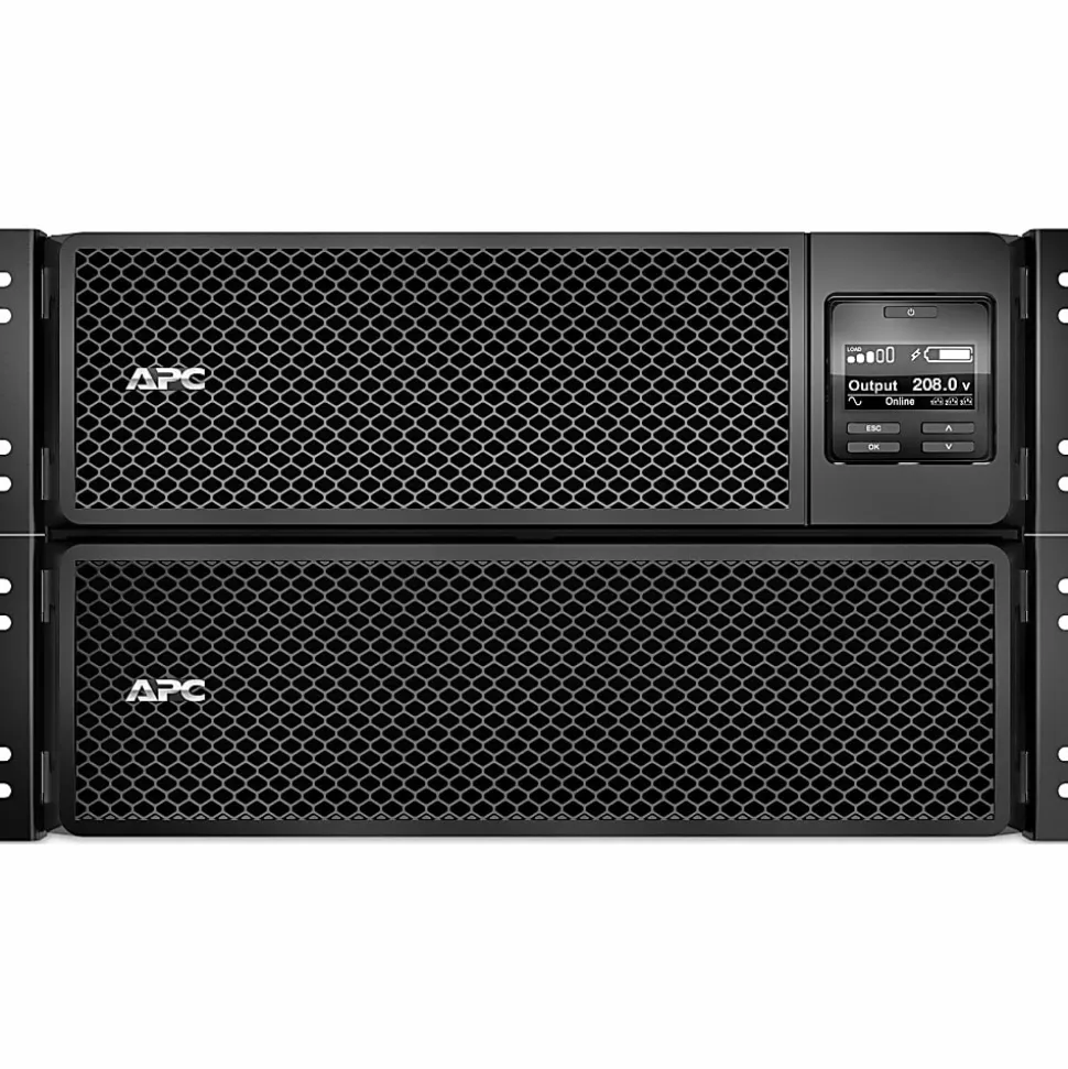 APC Smart-UPS On-Line, 10kVA/10kW, Rackmount 6U, 208V, 4x L6-20R+2x L6-30R NEMA outlets, Network Card+SmartSlot, Extended runtime, W/ rail kit
