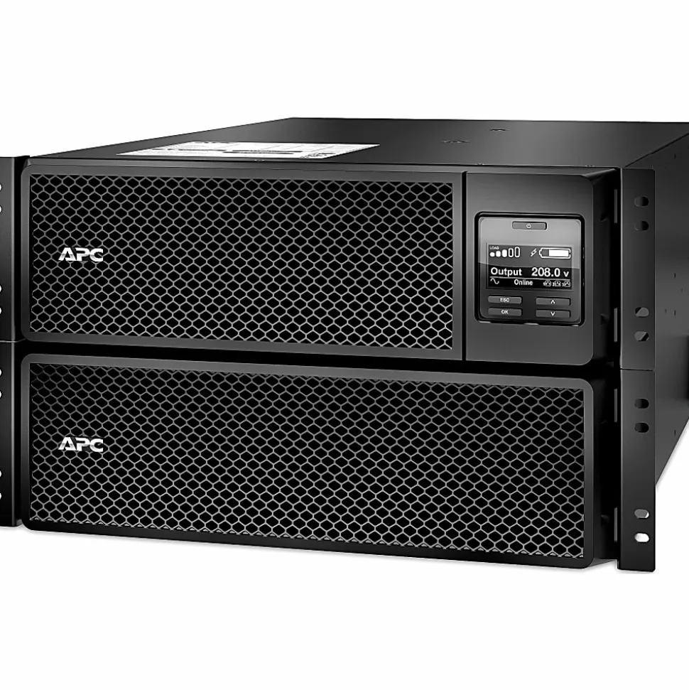 APC Smart-UPS On-Line, 10kVA/10kW, Rackmount 6U, 208V, 4x L6-20R+2x L6-30R NEMA outlets, Network Card+SmartSlot, Extended runtime, W/ rail kit