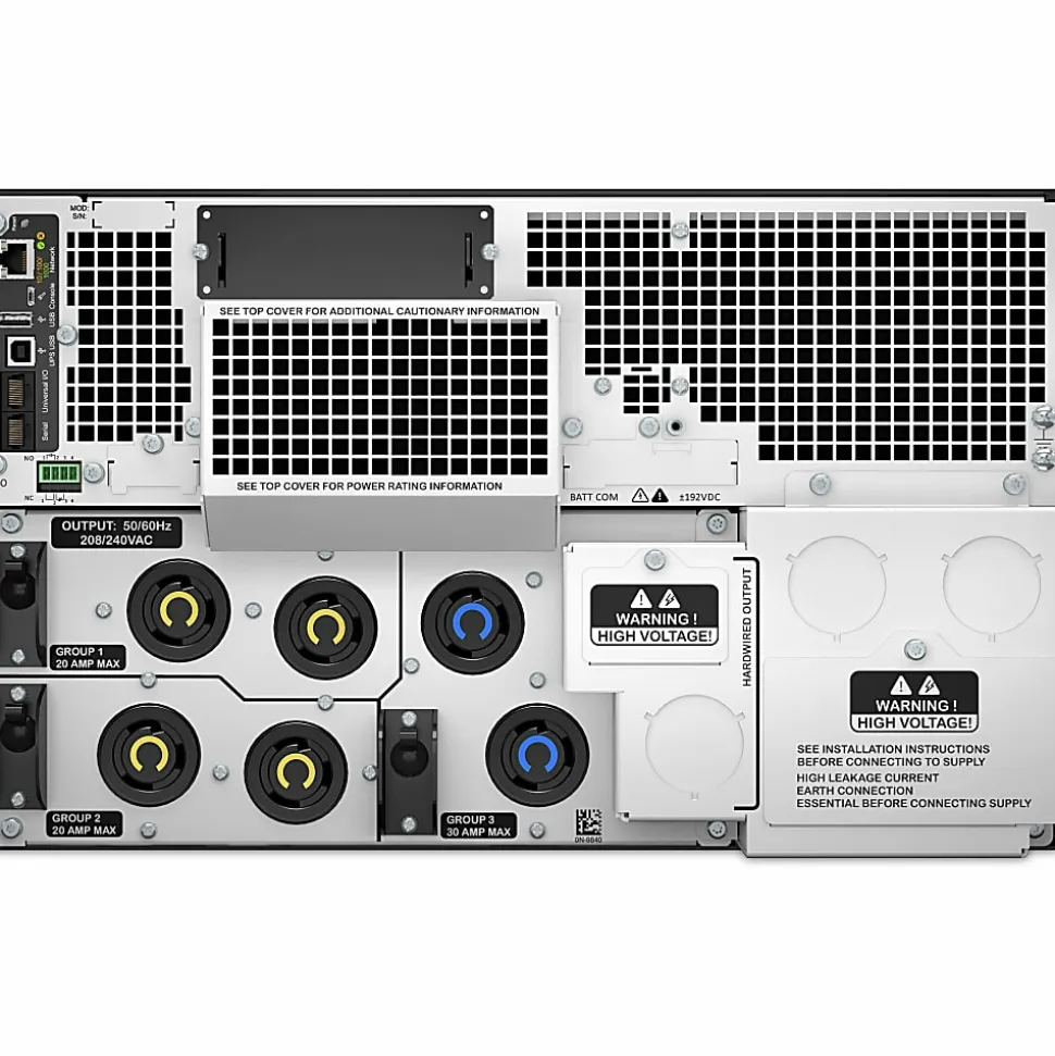 APC Smart-UPS On-Line, 10kVA/10kW, Rackmount 6U, 208V, 4x L6-20R+2x L6-30R NEMA outlets, Network Card+SmartSlot, Extended runtime, W/ rail kit