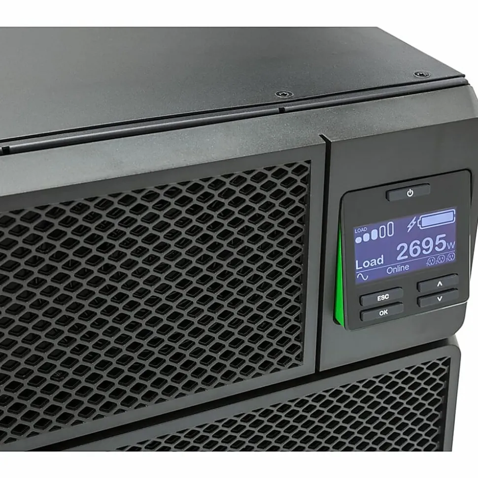 APC Smart-UPS On-Line, 10kVA/10kW, Rackmount 6U, 208V, 4x L6-20R+2x L6-30R NEMA outlets, Network Card+SmartSlot, Extended runtime, W/ rail kit