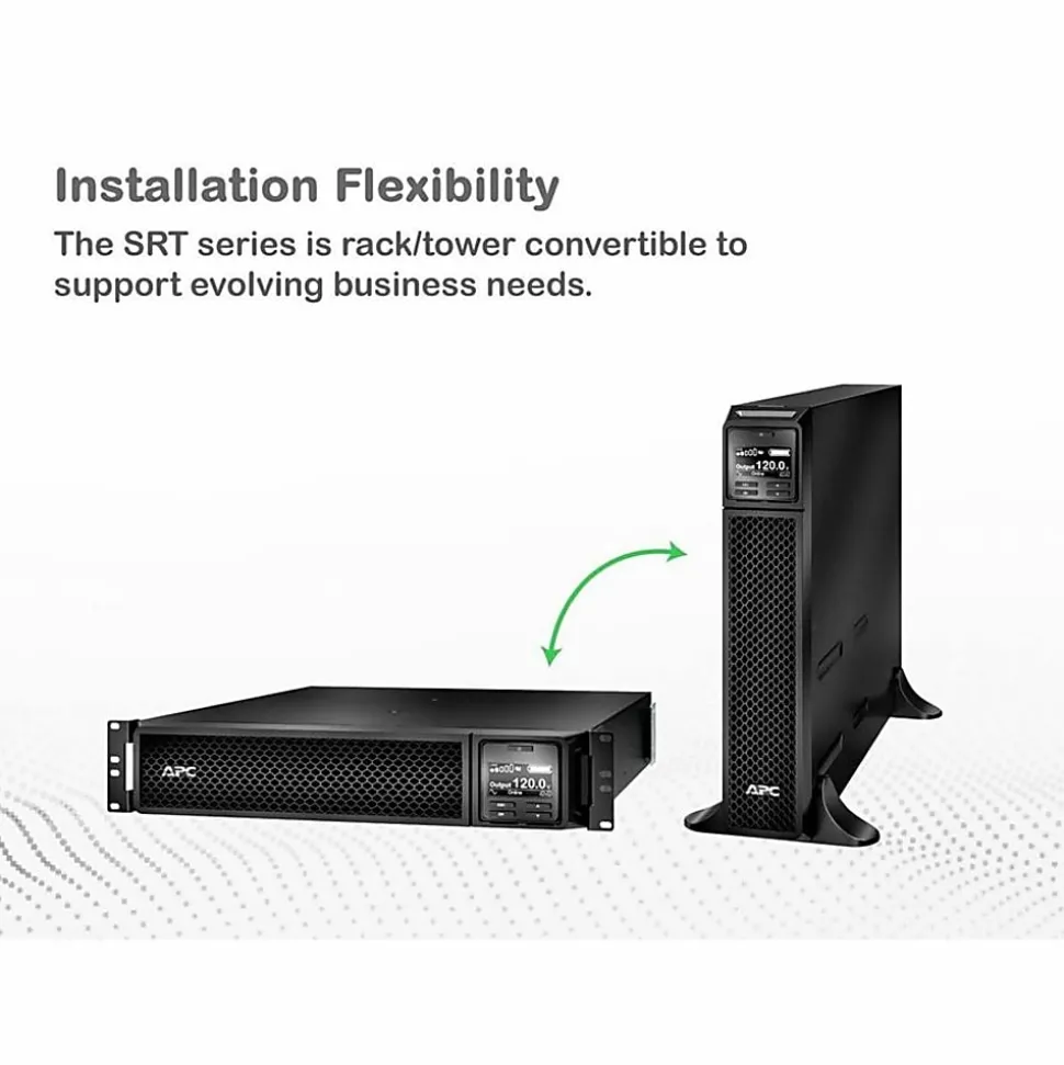 APC Smart-UPS On-Line, 3kVA, Tower, 120V, 8x 5-20R+1x L5-30R NEMA outlets, SmartSlot, Extended runtime, W/O rail kit - SRT3000XLA