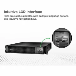 APC Smart-UPS On-Line, 2200VA, Rackmount 2U, 120V, 6x 5-20R+1x L5-20R NEMA outlets, SmartSlot, Extended runtime, W/ rail kit - SRT2200RMXLA