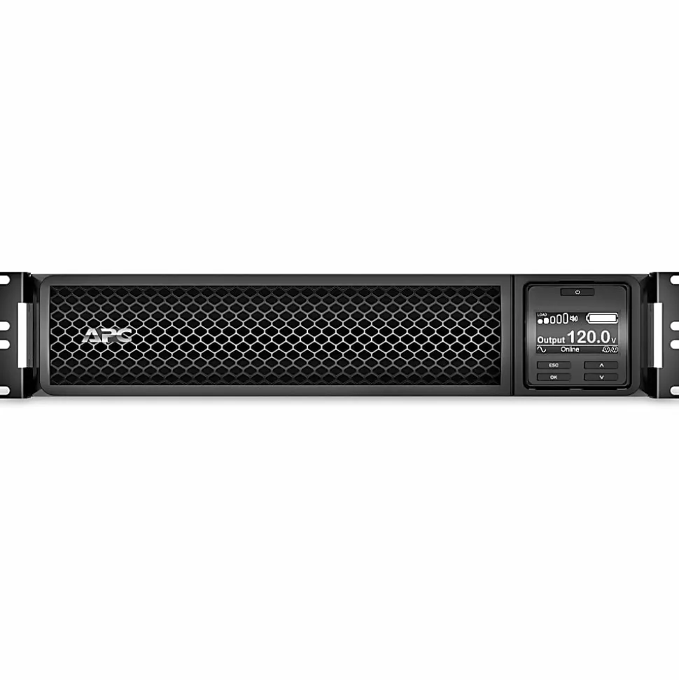 APC Smart-UPS On-Line, 2200VA, Rackmount 2U, 120V, 6x 5-20R+1x L5-20R NEMA outlets, SmartSlot, Extended runtime, W/ rail kit - SRT2200RMXLA