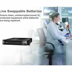 APC Smart-UPS On-Line, 2200VA, Rackmount 2U, 120V, 6x 5-20R+1x L5-20R NEMA outlets, SmartSlot, Extended runtime, W/ rail kit - SRT2200RMXLA