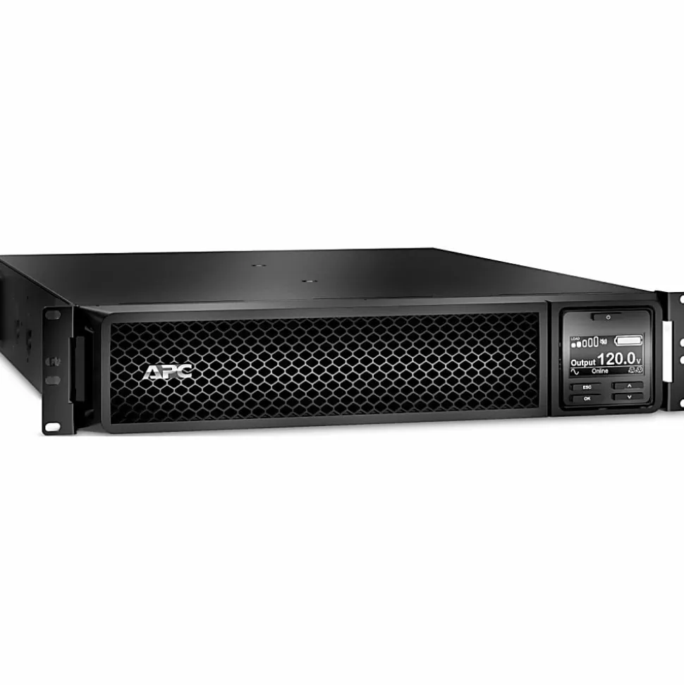 APC Smart-UPS On-Line, 2200VA, Rackmount 2U, 120V, 6x 5-20R+1x L5-20R NEMA outlets, SmartSlot, Extended runtime, W/ rail kit - SRT2200RMXLA