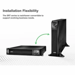 APC Smart-UPS On-Line, 2200VA, Rackmount 2U, 120V, 6x 5-20R+1x L5-20R NEMA outlets, SmartSlot, Extended runtime, W/ rail kit - SRT2200RMXLA