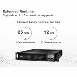 APC Smart-UPS On-Line, 1000VA, Tower, 120V, 6x 5-15R NEMA outlets, SmartSlot, Extended runtime, W/O rail kit - SRT1000XLA