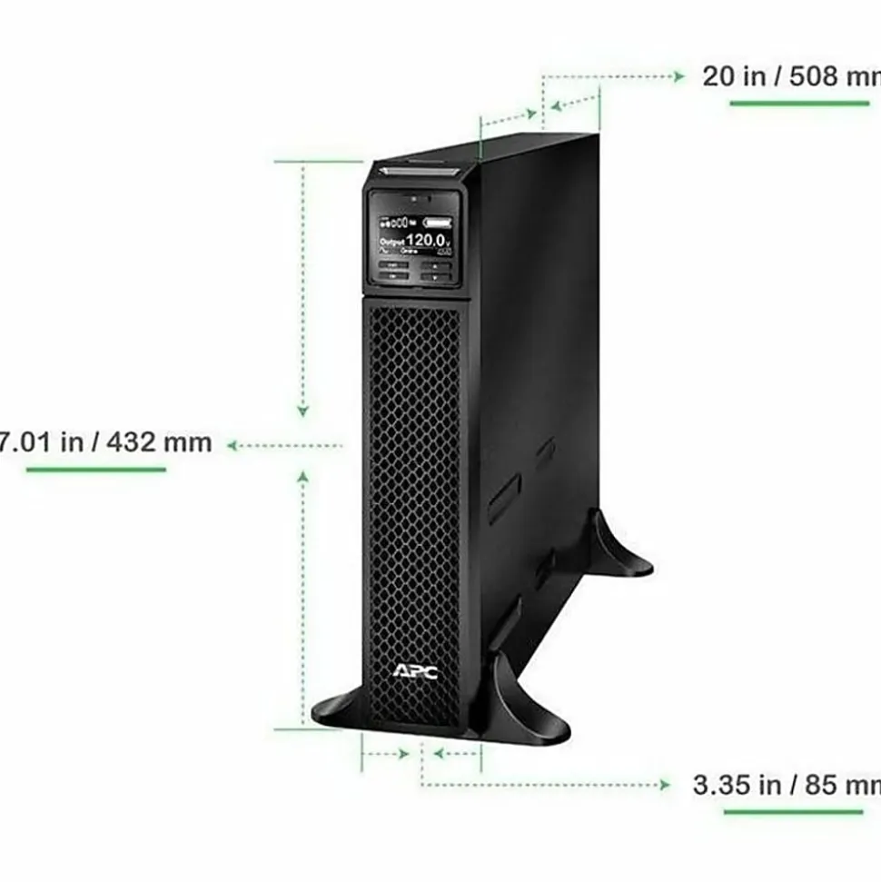APC Smart-UPS On-Line, 1000VA, Tower, 120V, 6x 5-15R NEMA outlets, SmartSlot, Extended runtime, W/O rail kit - SRT1000XLA