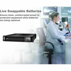 APC Smart-UPS On-Line, 1500VA, Tower, 120V, 6x 5-15R NEMA outlets, SmartSlot, Extended runtime, W/O rail kit - SRT1500XLA
