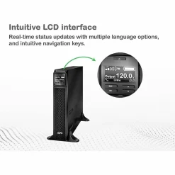 APC Smart-UPS On-Line, 2200VA, Tower, 120V, 6x 5-20R+1x L5-20R NEMA outlets, SmartSlot, Extended runtime, W/O rail kit - SRT2200XLA