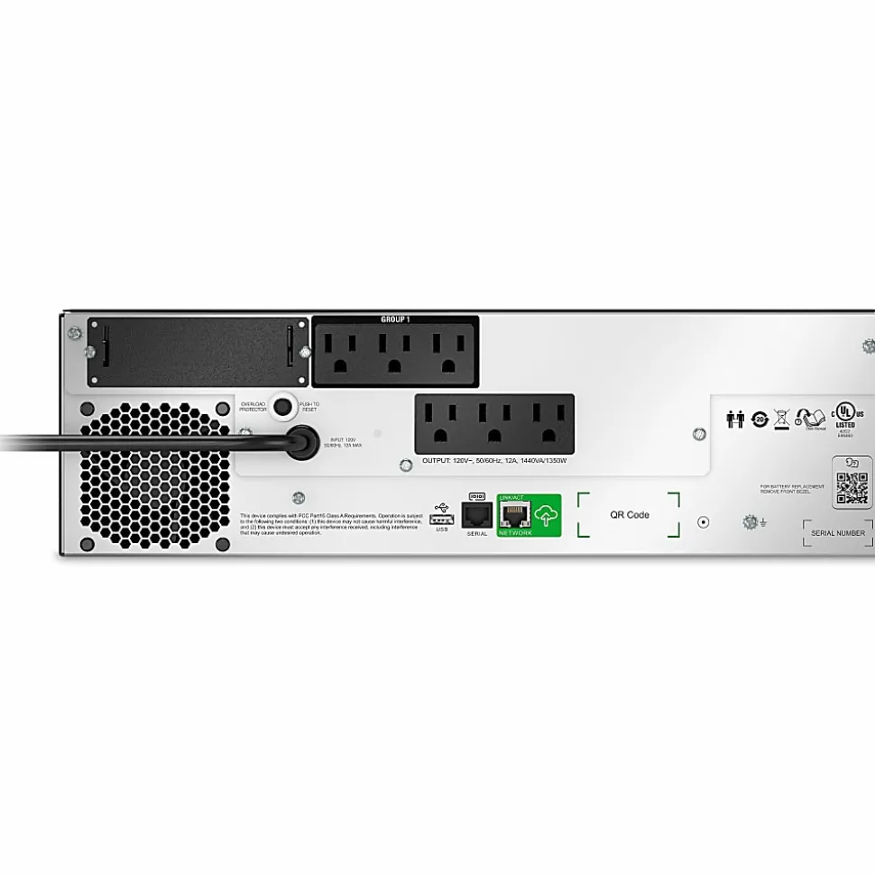 APC® Smart-UPS 6-Outlet Lithium-Ion Uninterruptible Power Supply, SmartConnect, 1500VA/1350 Watts, SMTL1500RM3UC